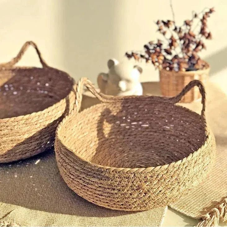 Panier Chat Rond en Rotin - Élégant et Design | HopMyCat