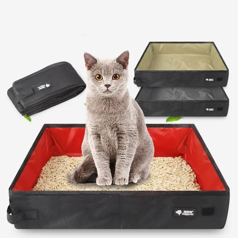 Bac à litière de voyage pliable et portable pour chat - TravelPaws | HopMyCat