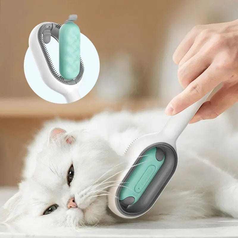 Brosse pour chat avec réservoir d'eau - Luxe Pets | HopMyCat Vert