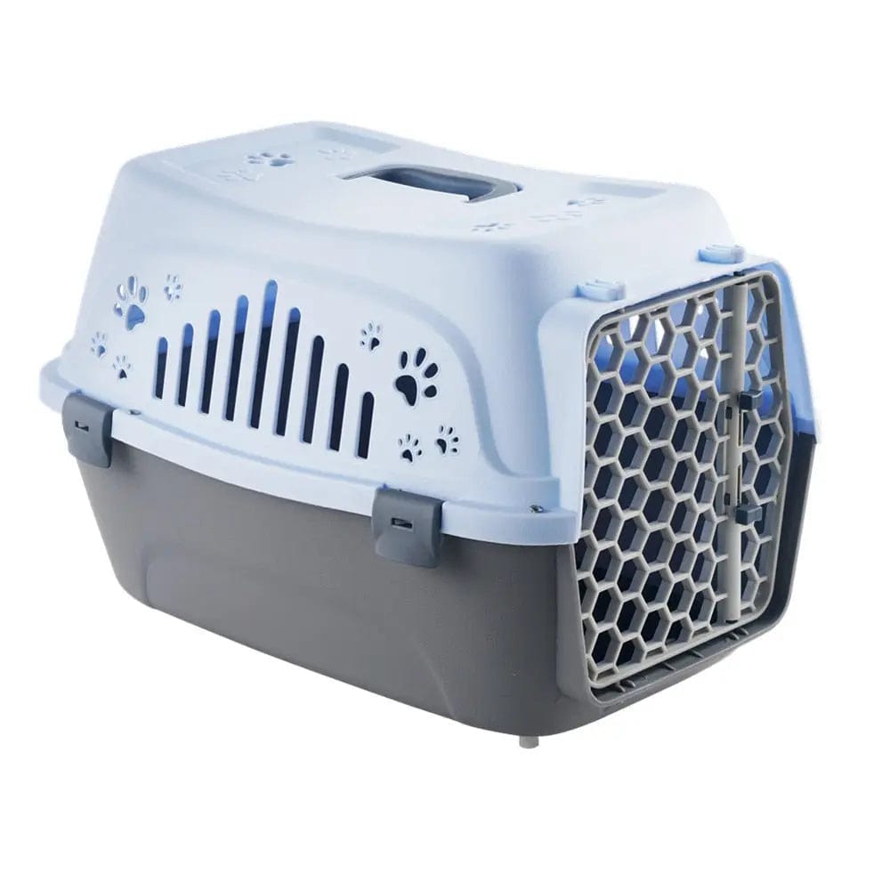 Caisse de transport pour chat en plastique | HopMyCat Bleu