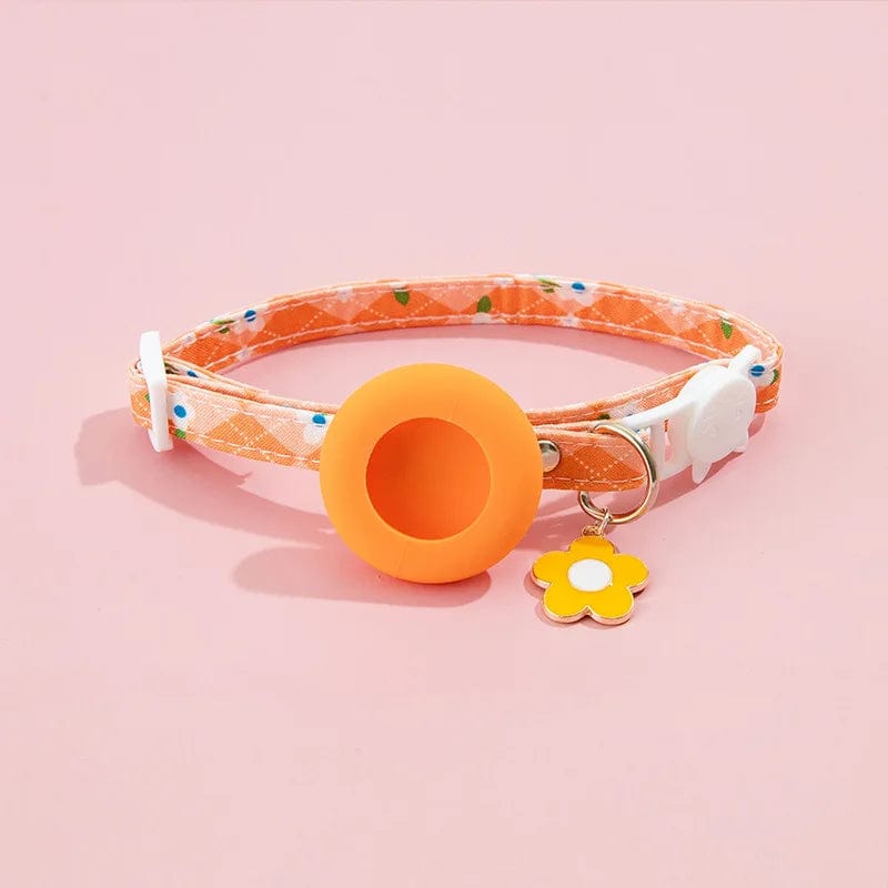 Collier GPS pour Chat - Edition Estivale | HopMyCat Orange