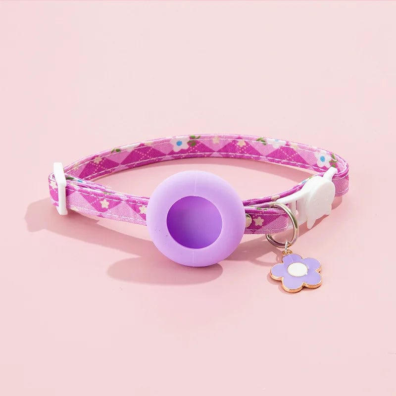 Collier GPS pour Chat - Edition Estivale | HopMyCat Violet