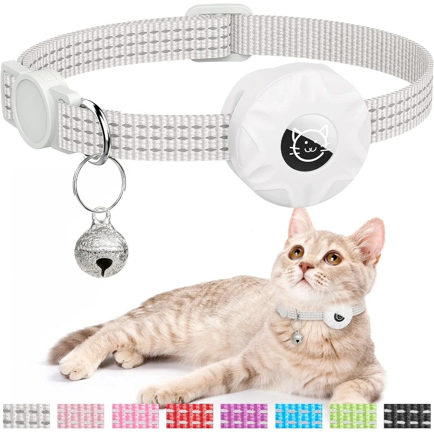 Collier GPS pour Chat Réfléchissant | HopMyCat