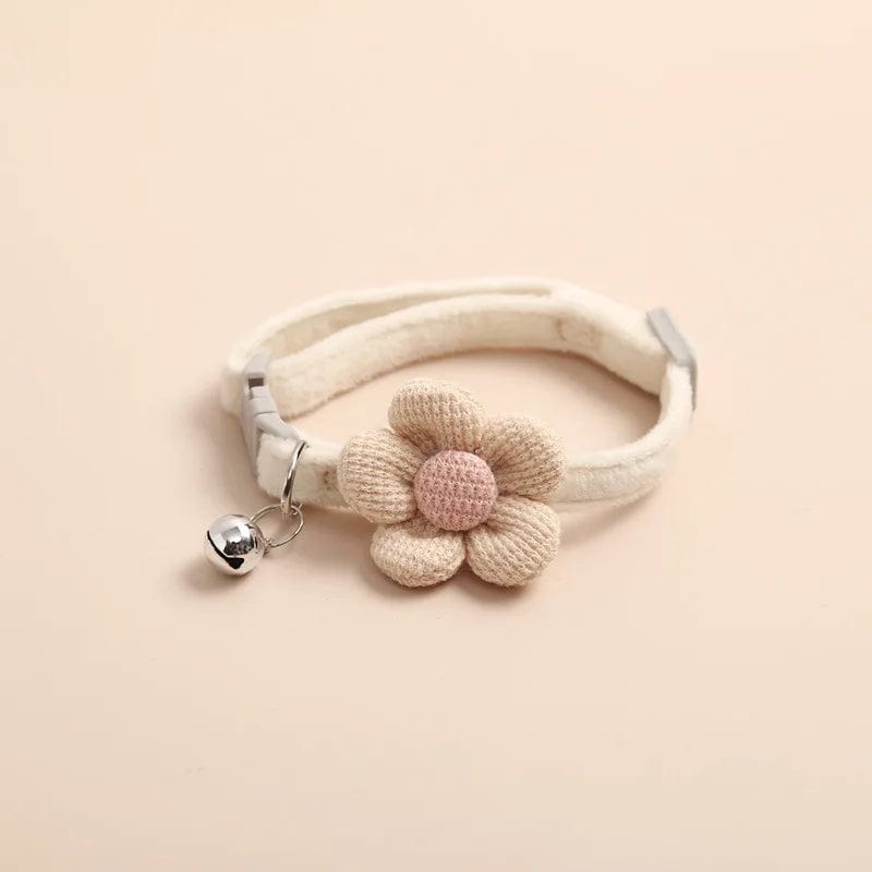 Collier pour Chat Fleur | HopMyCat Beige