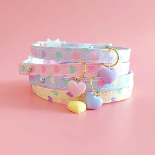 Collier pour Chaton "Coeur'Pastel" | HopMyCat