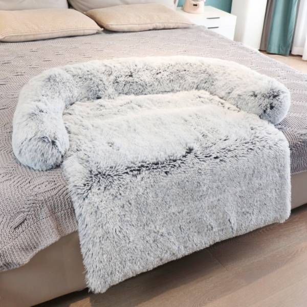 Coussin Couvre Lit Déhoussable | HopMyCat Gris clair, déhoussable 60x60cm intérieur