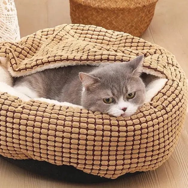 Coussin pour chat Cosy avec couverture intégrée | HopMyCat