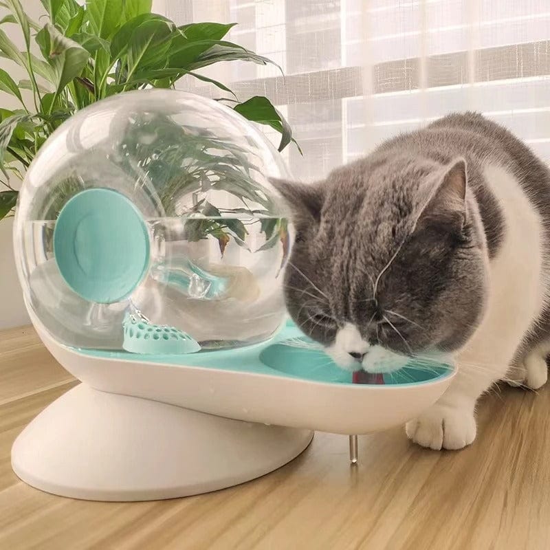 Distributeur à eau pour Chat Moderne | HopMyCat Bleu + 6 filtres