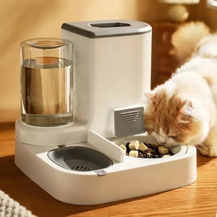 Distributeur de Croquettes et d'Eau pour Chat | HopMyCat