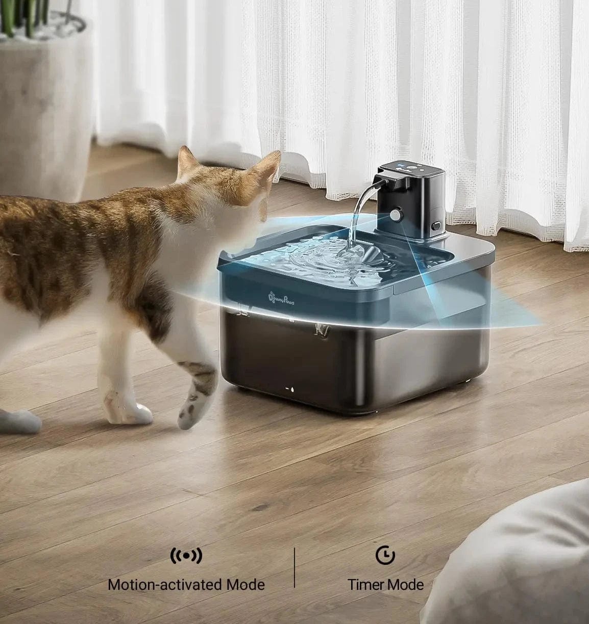 Fontaine à Eau pour Chat Avec Batterie | HopMyCat