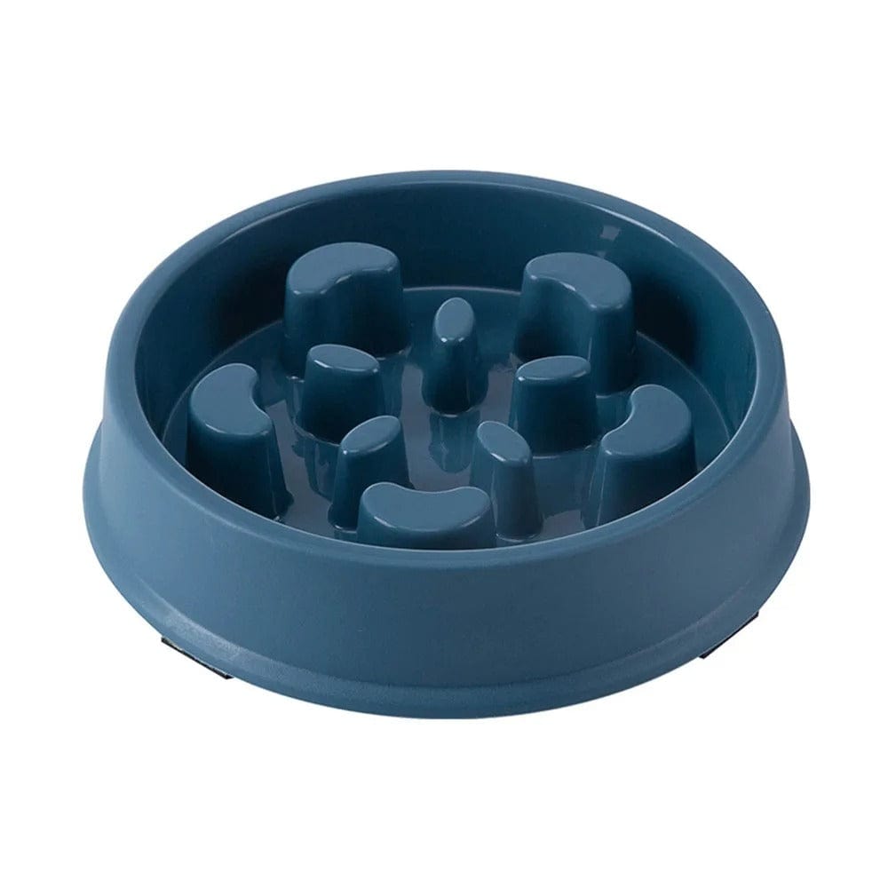 Gamelle Anti-Glouton pour Chat | HopMyCat Bleu foncé