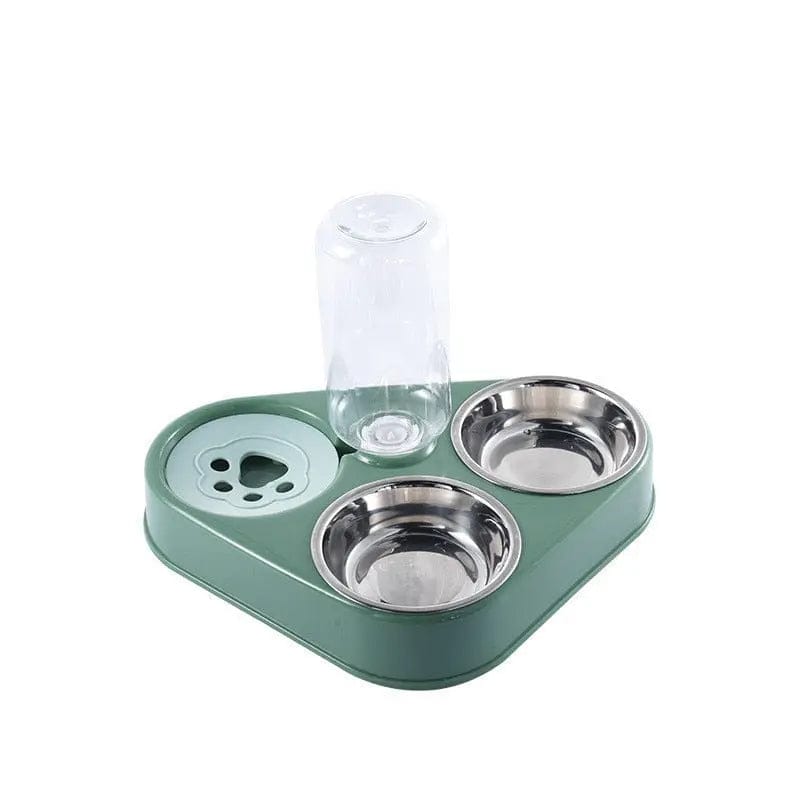 Gamelle pour chat 3 en 1 | HopMyCat Vert