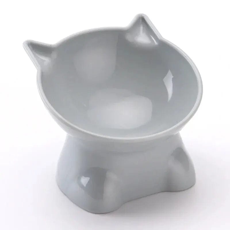 Gamelle pour Chat Surélevée "Prix Mini" | HopMyCat Gris