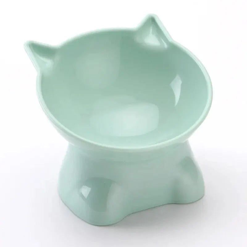 Gamelle pour Chat Surélevée "Prix Mini" | HopMyCat Vert