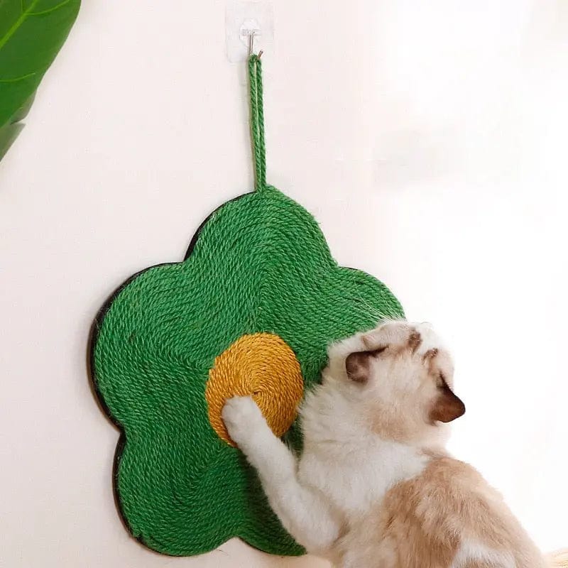 Griffoir pour Chat en Sisal - Fleur | HopMyCat Vert