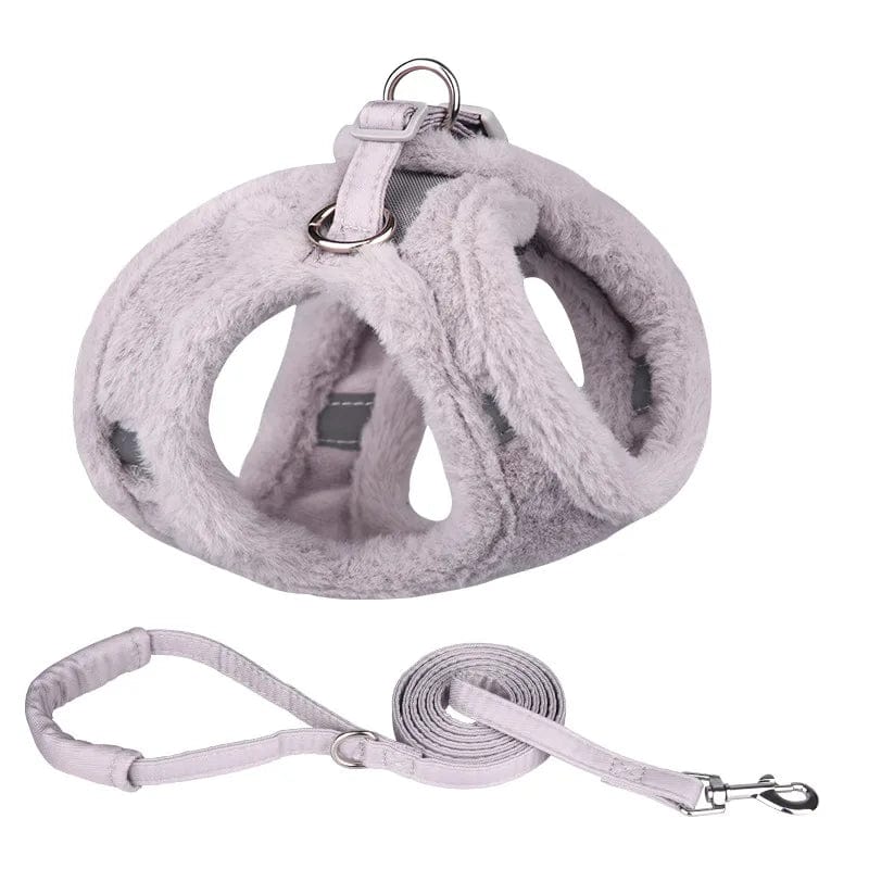 Harnais pour Chat - Edition Hiver | HopMyCat Gris / XXS - 0.6-1.5kg