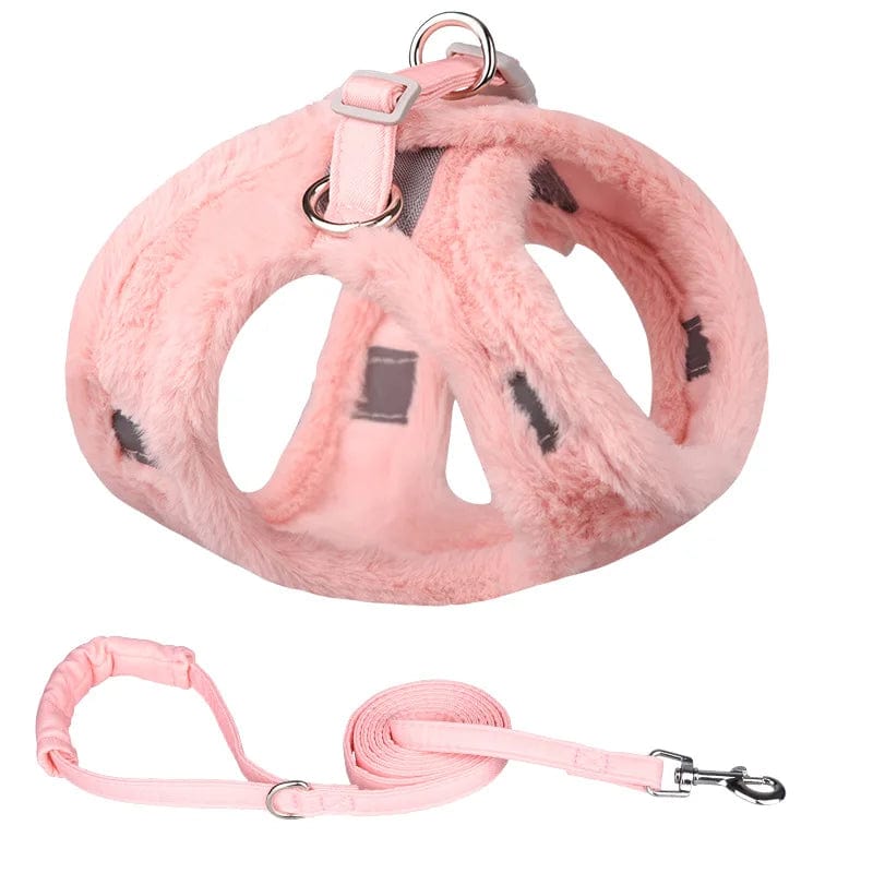 Harnais pour Chat - Edition Hiver | HopMyCat Rose / S - 2.5-4.5kg