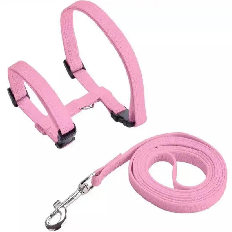 Harnais pour chat en nylon ajustable | HopMyCat Rose