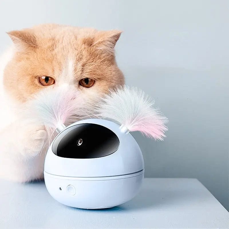 Jouet pour chat 2 en 1 avec laser et plumes | HopMyCat