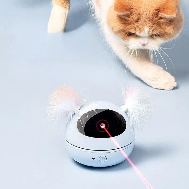 Jouet pour chat 2 en 1 avec laser et plumes | HopMyCat