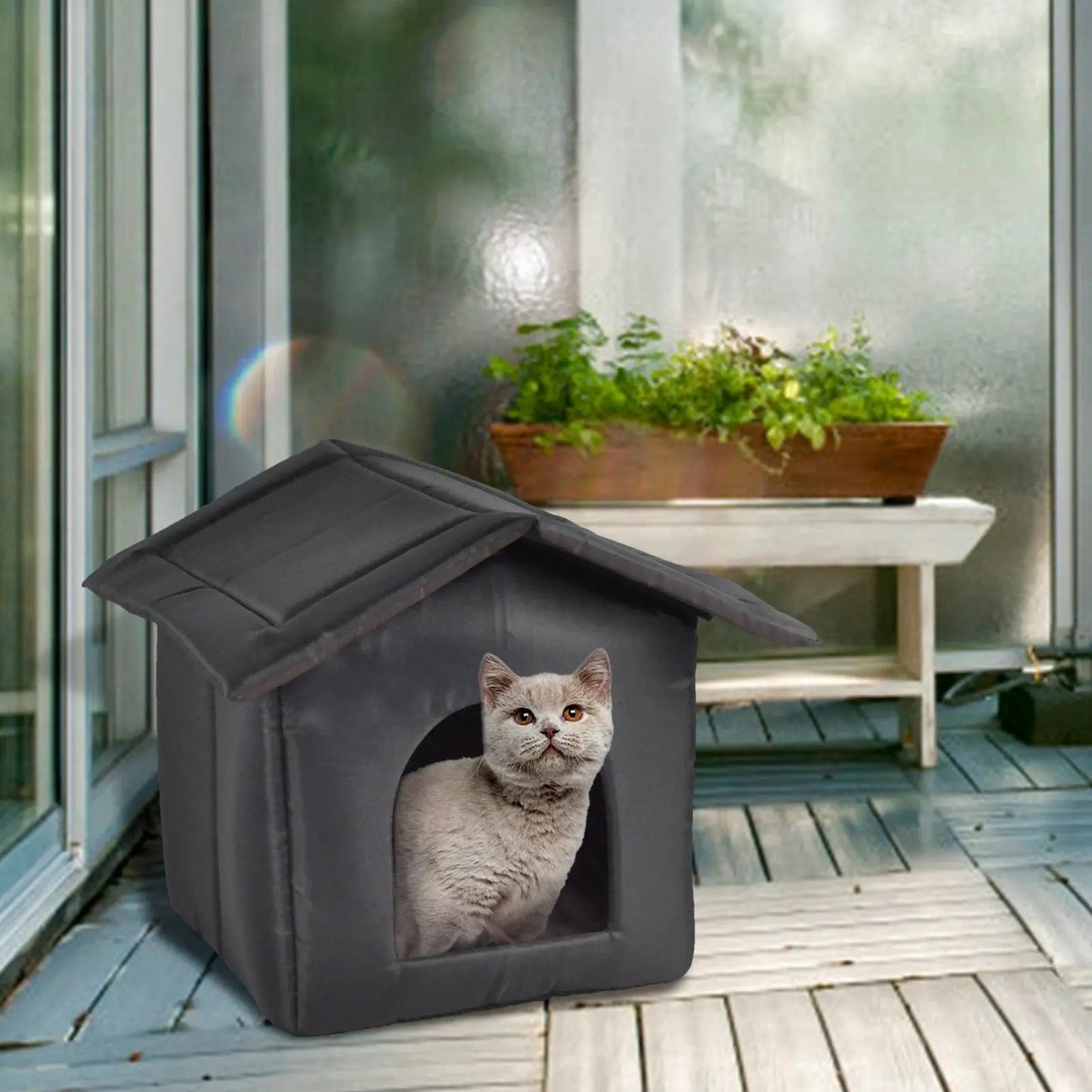 Niche Extérieure pour Chat Etanche | HopMyCat S