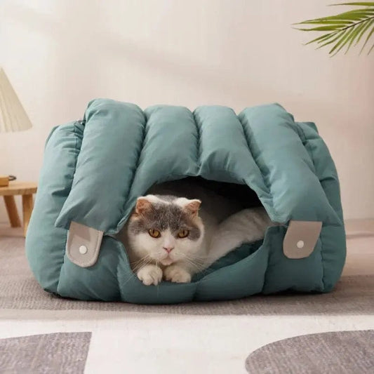 Panier Pour Chat Confort Double Position | HopMyCat Vert