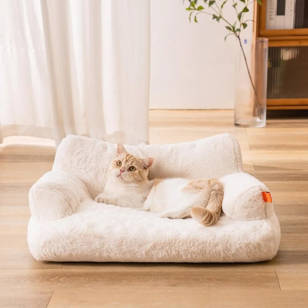 Panier pour Chat lavable ultra doux | HopMyCat Ecru