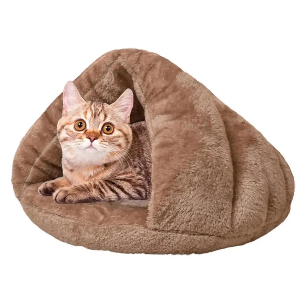 Panier pour Chat Triangle en Peluche Douce | HopMyCat