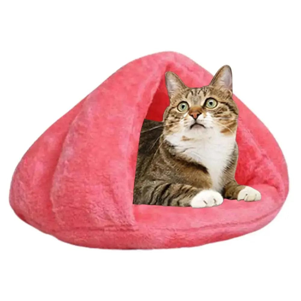 Panier pour Chat Triangle en Peluche Douce | HopMyCat