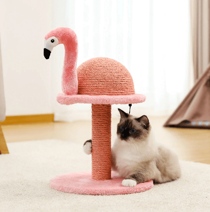 Petit Arbre à Chat et Griffoir pour Chat - Collection Flamand Rose | HopMyCat