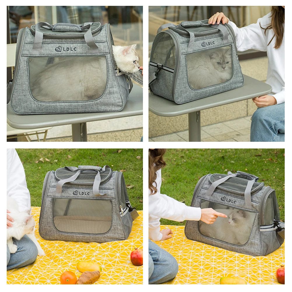 Sac de Transport pour Chat en Toile Résistante | HopMyCat