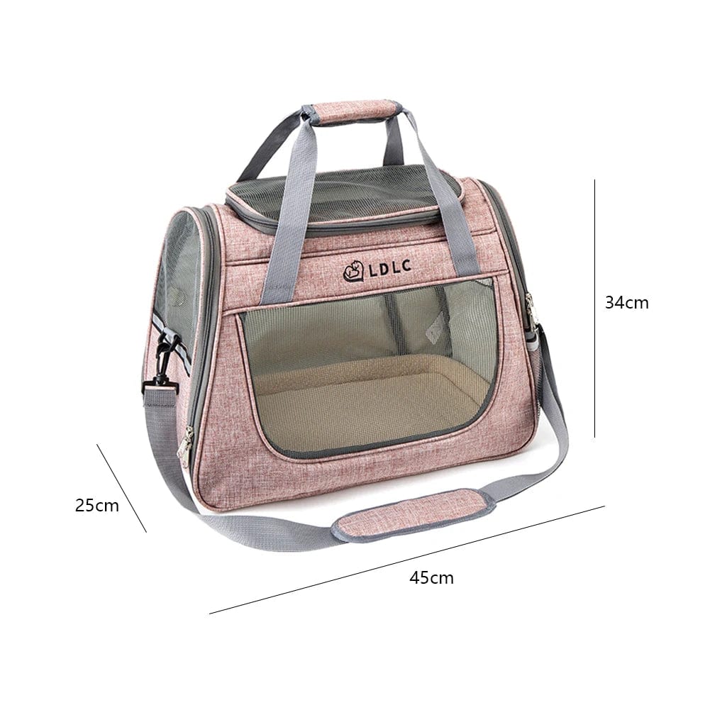 Sac de Transport pour Chat en Toile Résistante | HopMyCat Rose